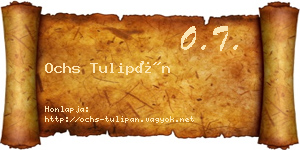 Ochs Tulipán névjegykártya